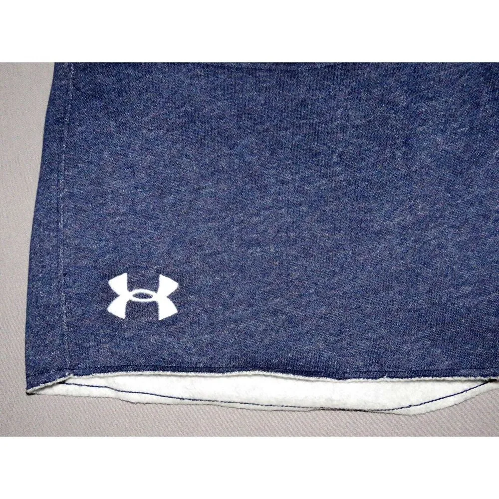 NEW! Men's Under Armour‎ Dark Blue Draw String Hustle Fleece Shorts Small NWT!